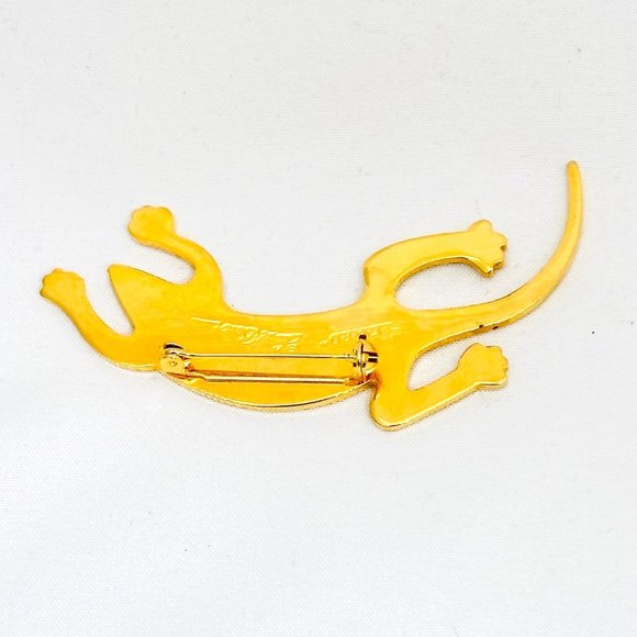 Vintage Laurel Burch Enameled Lizard Brooch/PIn - Picture 7 of 8